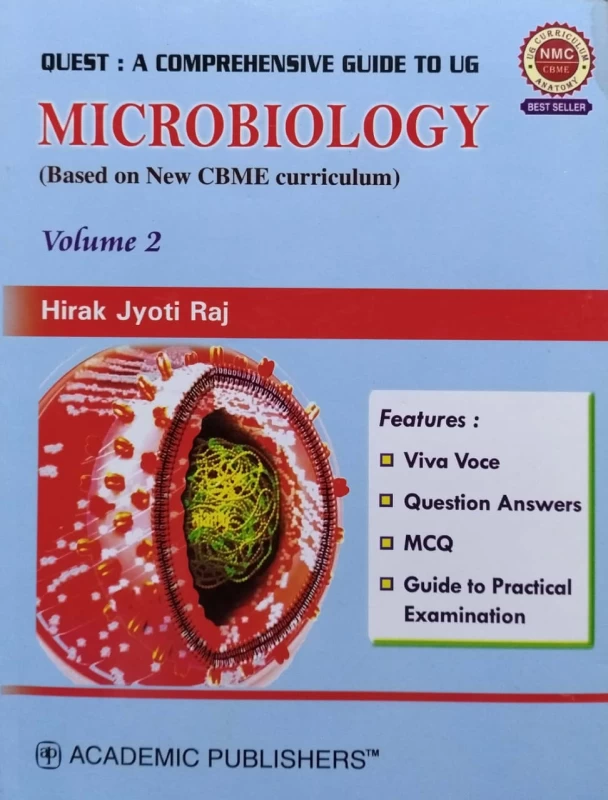 Quest: Microbiology Fourth Edition (Vol 2) by Hirak Jyoti Raj | New CBME Curriculum – Academic Publishers