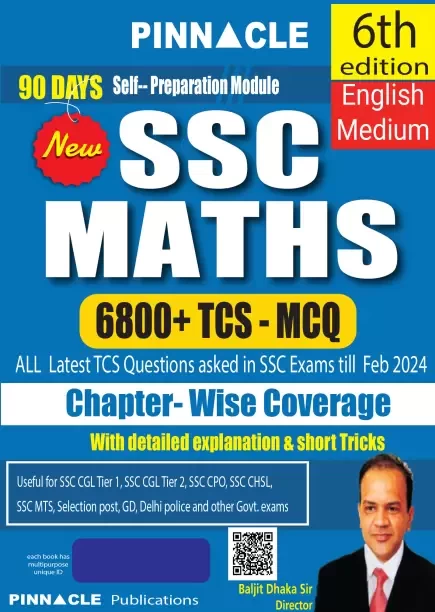 SSC Maths 6800 TCS MCQ Chapter Wise I 6th Edition I English Medium I Detailed Explanation And Short Tricks - SSC maths 6800 (Paperback, Pinnacle Publications)