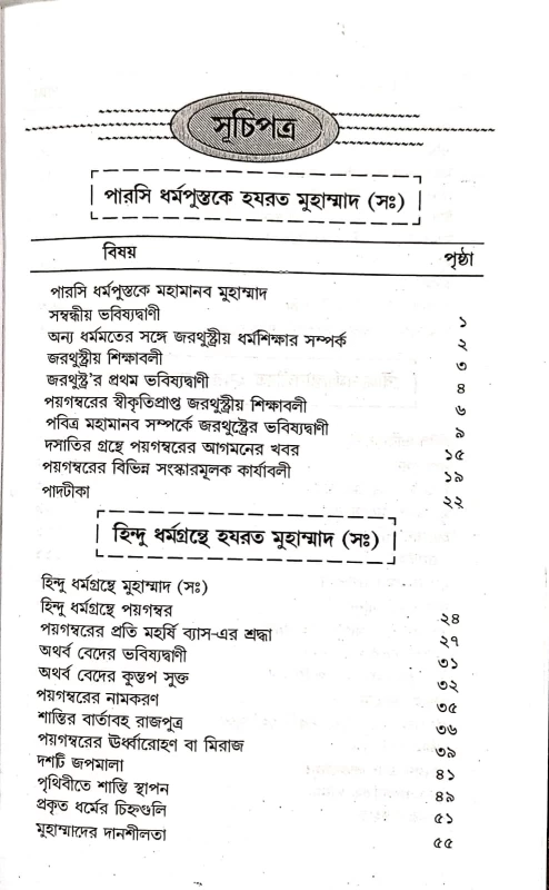 পারসি, হিন্দু ও বৌদ্ধ ধর্মগ্রন্থে হযরত মুহাম্মাদ (সাঃ) এ.এইচ.বিদ্যার্থী ও ইউ.আলী