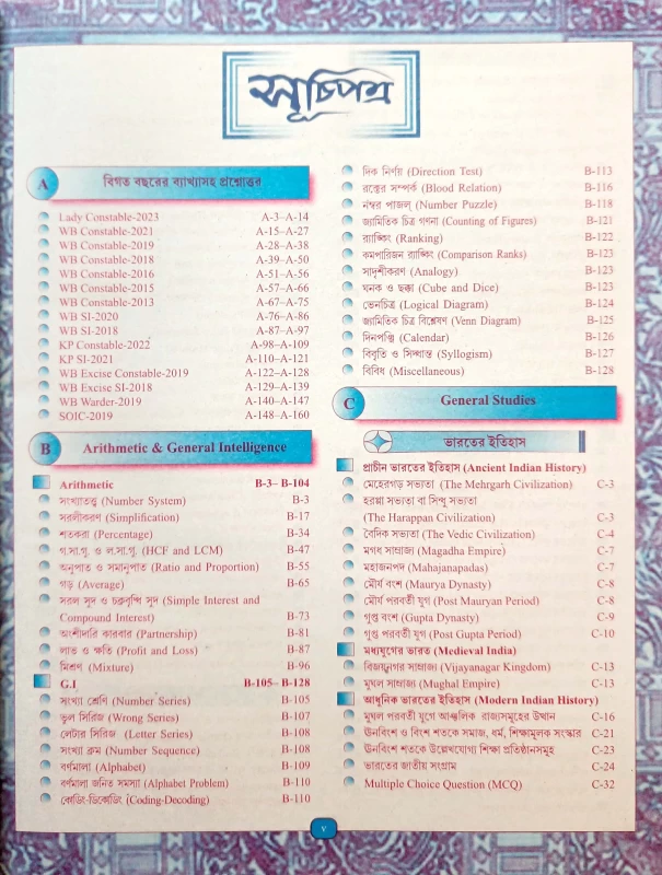 ওয়েস্ট বেঙ্গল পুলিশ সার্ভিস PRELIMINARY