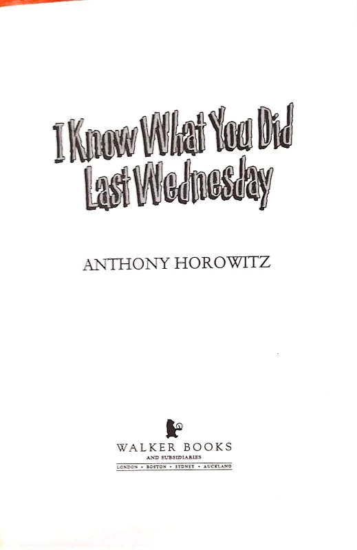 I Know What You Did Last Wednesday | A Diamond Brother Story