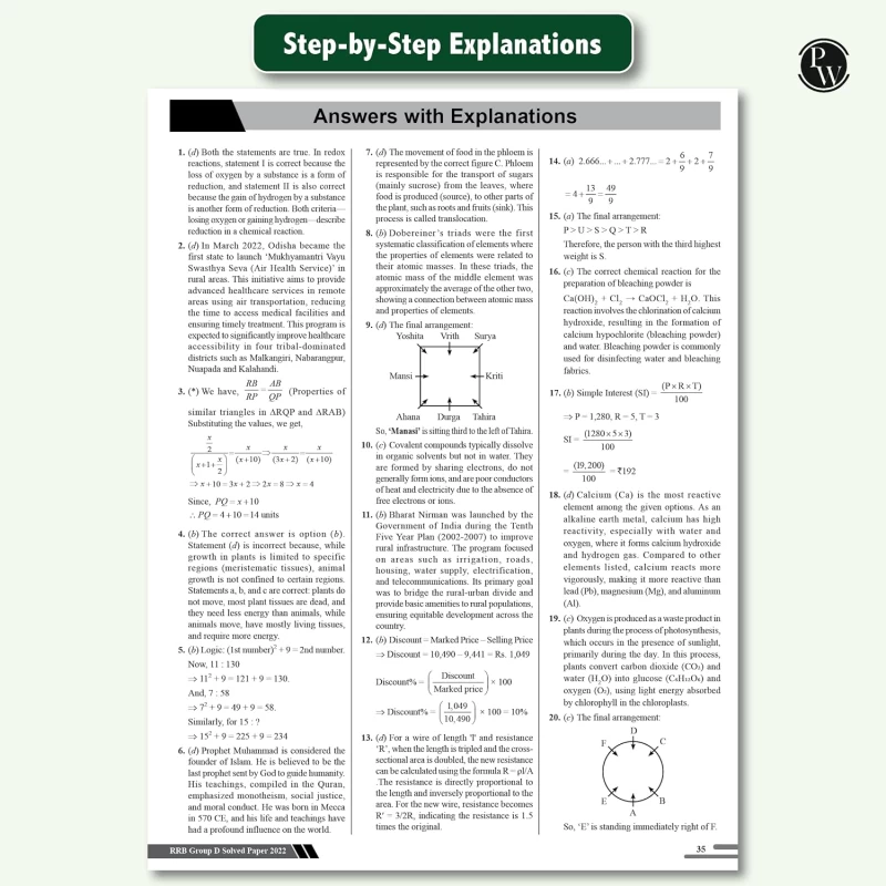 PW 30 RRB Group D Level 1 Previous Years Solved Papers