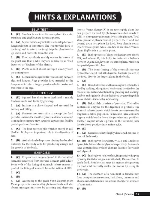 MTG Olympiad Prep-Guide Class 7 Science (NSO) - Detailed Theory NSO Chapterwise Previous Years Questions with Self Test For SOF 2025-26 Exam
