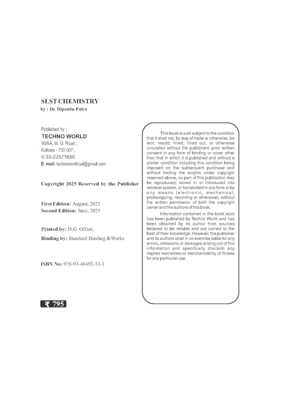 SLST Chemistry IX-X & XI-XII Author : Dr. Dipendu Patra
