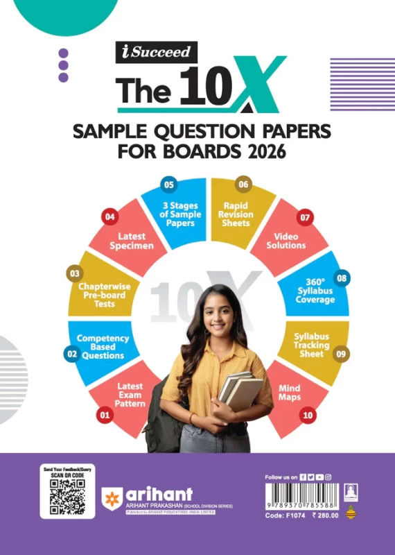 i-Succeed ICSE 2026 Mathematics Class 10 – 15 Sample Papers | Latest Syllabus + Solved Specimen & 2025 Board Paper