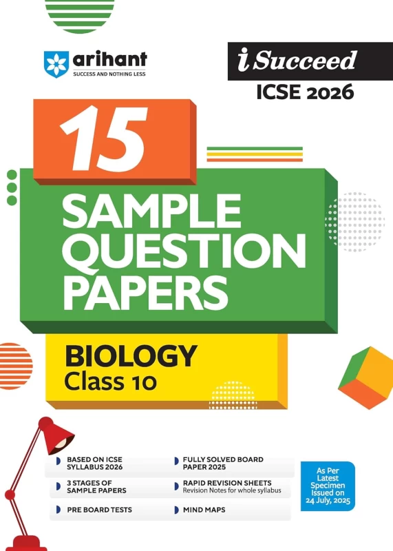 ICSE 2026 Biology Class 10 – i-Succeed 15 Sample Papers | Solved Specimen & Board Paper