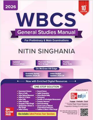 WBCS General Studies Manual – English Edition (10th Edition) | Prelims & Mains Guide